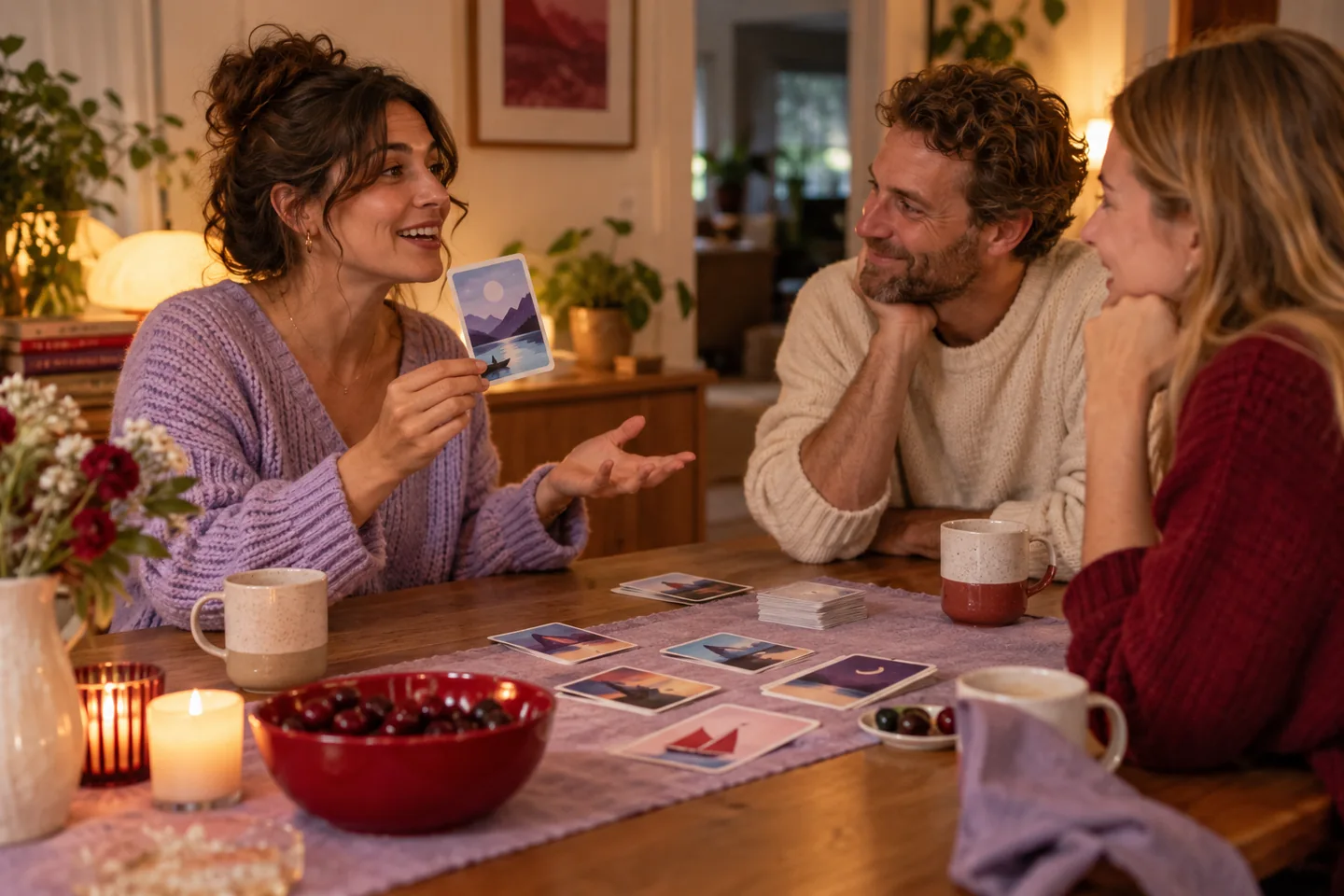 Illustrative scene for conversation, stories and a way to pass
